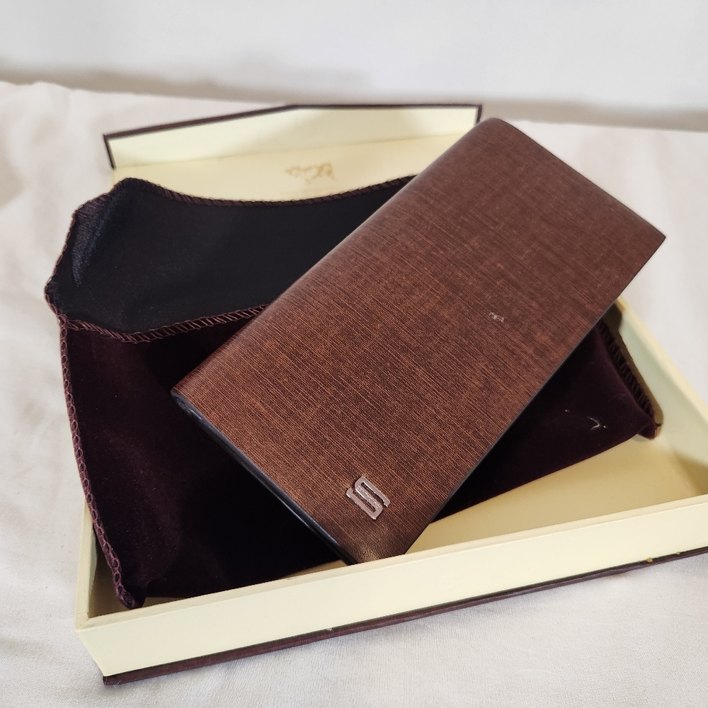 Septwolves SWLeather Brown Leather Men's Bi-Fold Wallet NIB